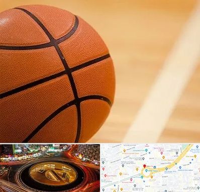 زمین بسکتبال در میدان ولیعصر