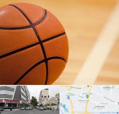 زمین بسکتبال در بلوار فردوس