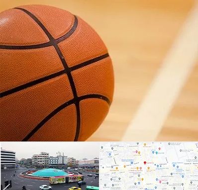 زمین بسکتبال در میدان انقلاب