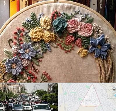 کلاس گلدوزی برزیلی در سیدی مشهد