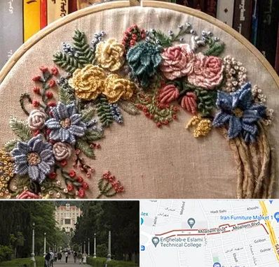 کلاس گلدوزی برزیلی در بلوار معلم رشت 