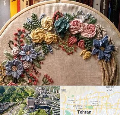 کلاس گلدوزی برزیلی در شمال تهران 