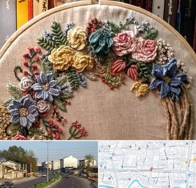 کلاس گلدوزی برزیلی در ضیابری رشت