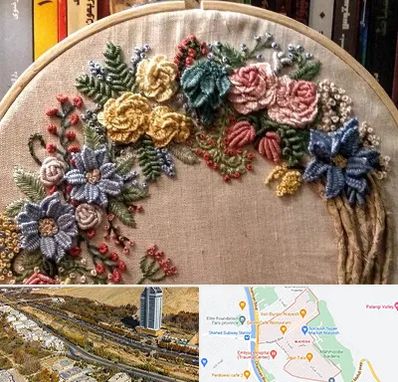 کلاس گلدوزی برزیلی در خیابان نیایش شیراز