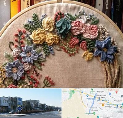 کلاس گلدوزی برزیلی در شریعتی مشهد