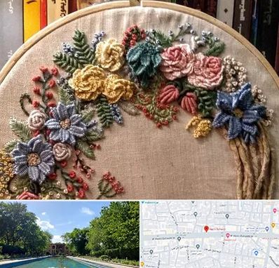 کلاس گلدوزی برزیلی در هشت بهشت اصفهان