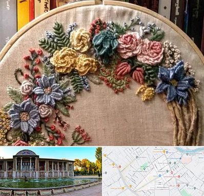 کلاس گلدوزی برزیلی در عفیف آباد شیراز