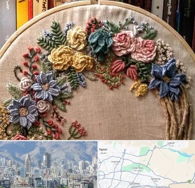 کلاس گلدوزی برزیلی در شمال شرق تهران