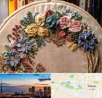 کلاس گلدوزی برزیلی در غرب تهران 