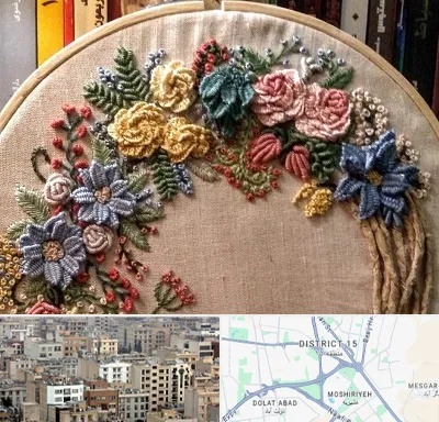 کلاس گلدوزی برزیلی در جنوب شرق تهران