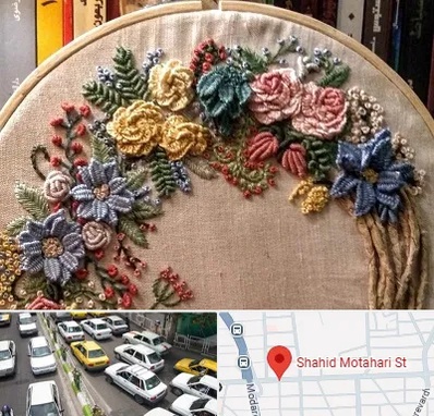 کلاس گلدوزی برزیلی در مطهری تهران