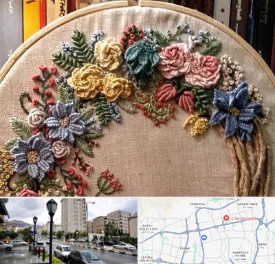 کلاس گلدوزی برزیلی در شمال غرب تهران