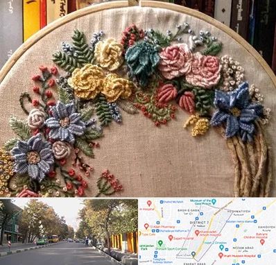 کلاس گلدوزی برزیلی در شریعتی 