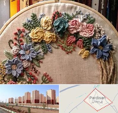 کلاس گلدوزی برزیلی در پردیسان قم