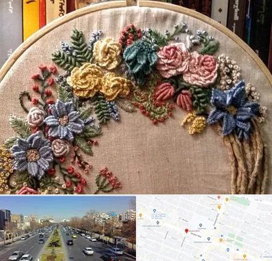 کلاس گلدوزی برزیلی در بلوار معلم مشهد