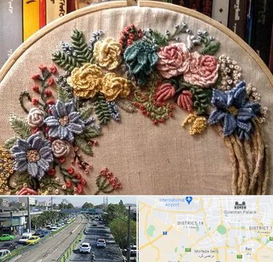 کلاس گلدوزی برزیلی در جنوب تهران 