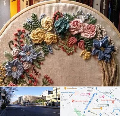 کلاس گلدوزی برزیلی در خیابان ملاصدرا شیراز