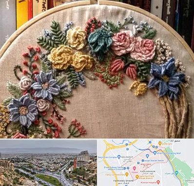 کلاس گلدوزی برزیلی در معالی آباد شیراز