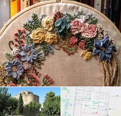 کلاس گلدوزی برزیلی در مرداویج اصفهان