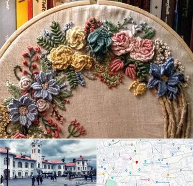 کلاس گلدوزی برزیلی در میدان شهرداری رشت