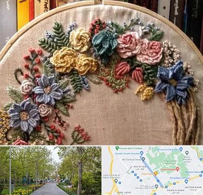 کلاس گلدوزی برزیلی در قدوسی غربی شیراز