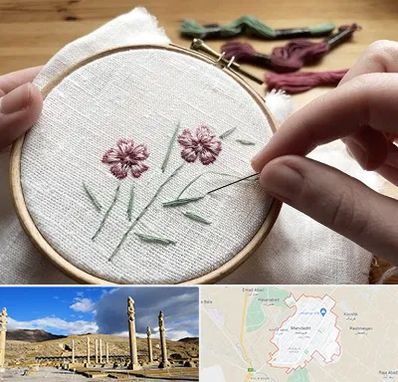 کلاس گلدوزی با دست در مرودشت