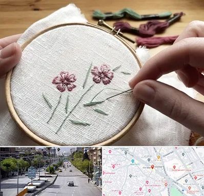 کلاس گلدوزی با دست در خیابان زند شیراز