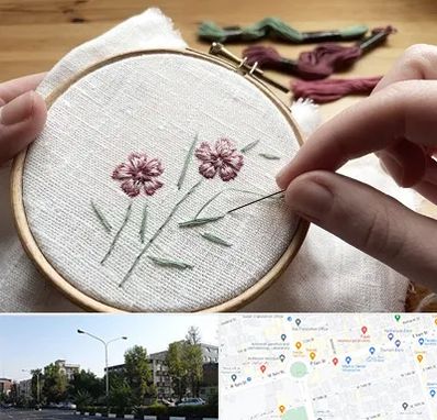 کلاس گلدوزی با دست در میدان کاج 