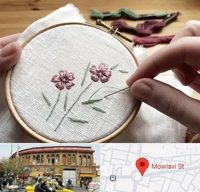 کلاس گلدوزی با دست در مولوی