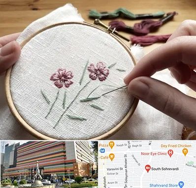 کلاس گلدوزی با دست در سهروردی 