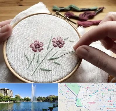 کلاس گلدوزی با دست در کوهسنگی مشهد