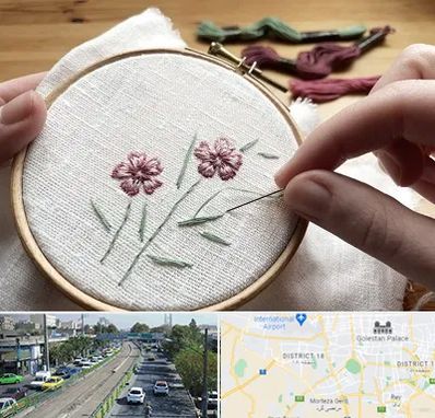 کلاس گلدوزی با دست در جنوب تهران 