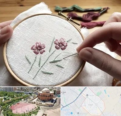 کلاس گلدوزی با دست در گلستان اسلامشهر