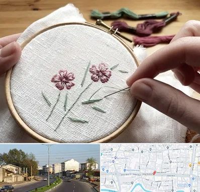 کلاس گلدوزی با دست در ضیابری رشت