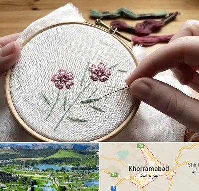 کلاس گلدوزی با دست در خرم آباد
