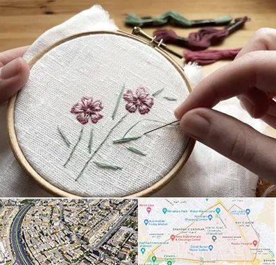 کلاس گلدوزی با دست در شهرک غرب مشهد