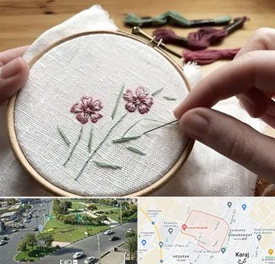 کلاس گلدوزی با دست در شاهین ویلا کرج