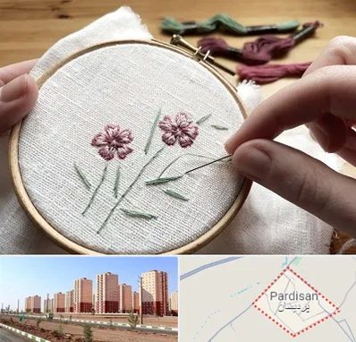 کلاس گلدوزی با دست در پردیسان قم