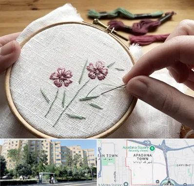 کلاس گلدوزی با دست در آپادانا