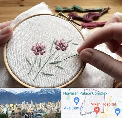 کلاس گلدوزی با دست در آجودانیه 