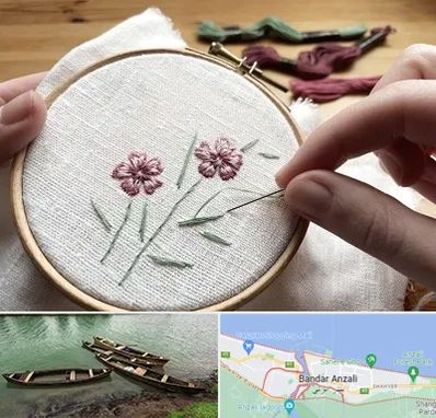 کلاس گلدوزی با دست در بندر انزلی