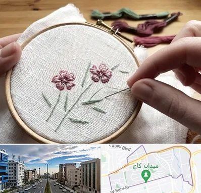 کلاس گلدوزی با دست در سعادت آباد 