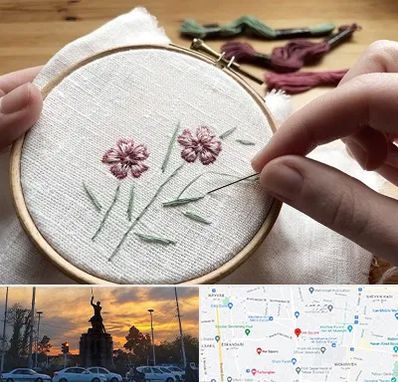 کلاس گلدوزی با دست در میدان حر 