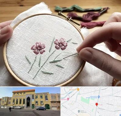 کلاس گلدوزی با دست در زنبیل آباد قم