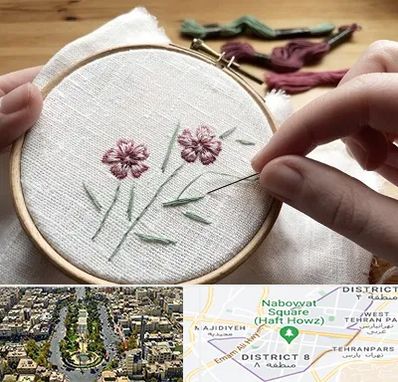 کلاس گلدوزی با دست در نارمک 