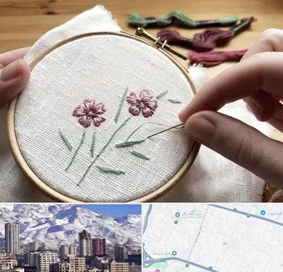 کلاس گلدوزی با دست در ازگل