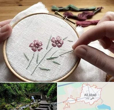 کلاس گلدوزی با دست در علی آباد کتول