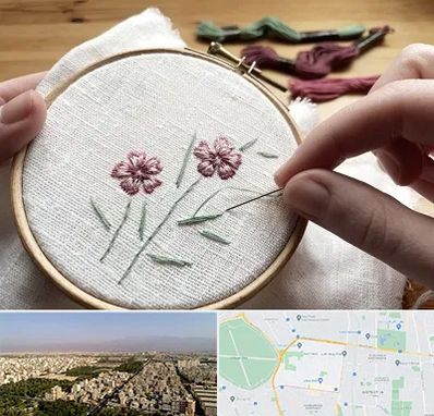 کلاس گلدوزی با دست در نازی آباد