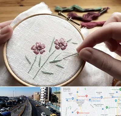 کلاس گلدوزی با دست در پیروزی 