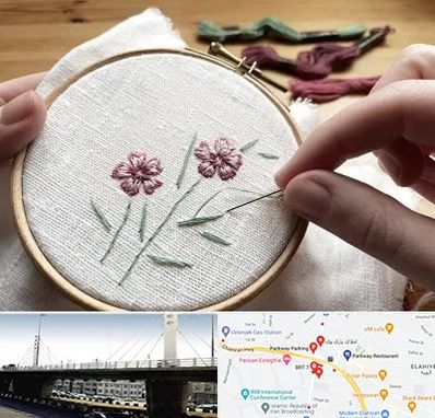 کلاس گلدوزی با دست در پارک وی 